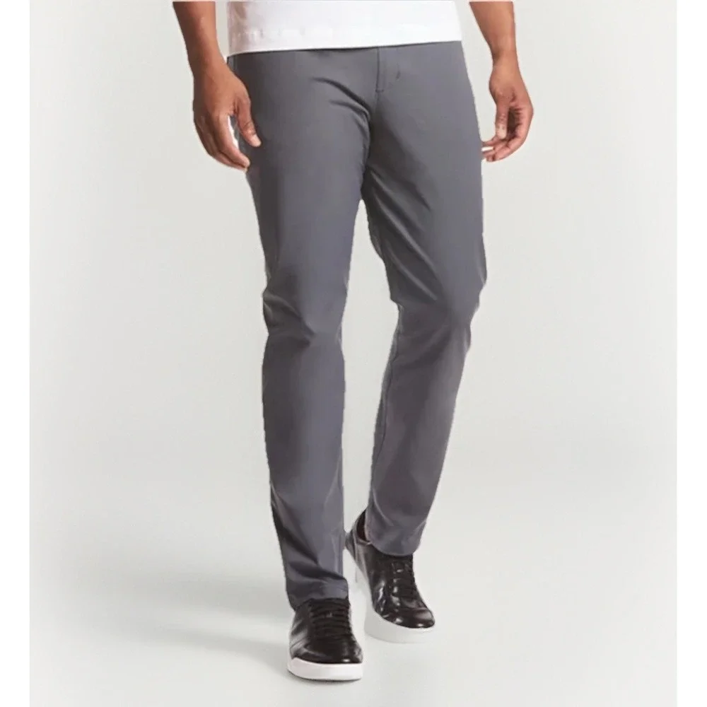 Public Rec Mens Dealmaker Performance Straight Leg Slate Gray Chino Pants 40x32‎